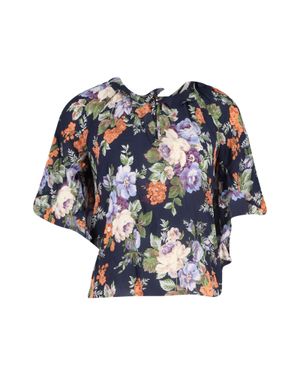 Vilshenko Floral Print Lena Top - Blue