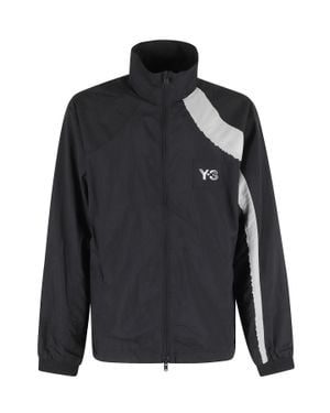 Y-3 M Re Nyl Nylon Windbreaker High-Collar Polyamide Jacket - Black