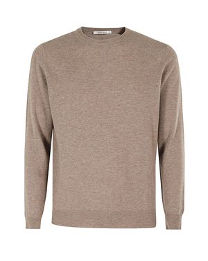 Kangra Crewneck Merino Wool Sweater - Brown
