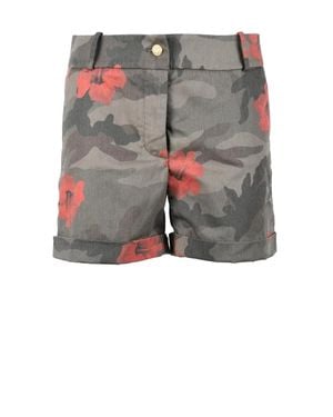 History Repeats Cotton Polyester Shorts - Gray