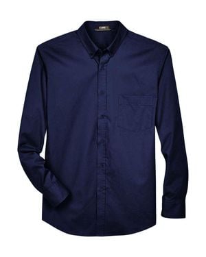 CORE365 Tall Operate Long Sleeve Twill Dress Shirt - Blue