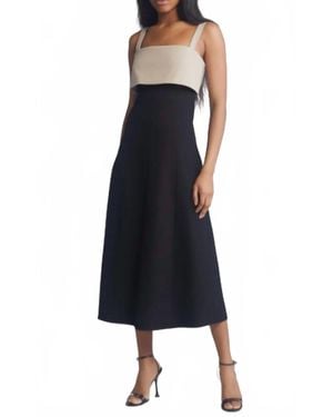 RUE SOPHIE Aurelia Colorblock Midi Dress - Blue