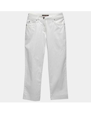 Roberto Cavalli Cotton Capri Pants - Gray