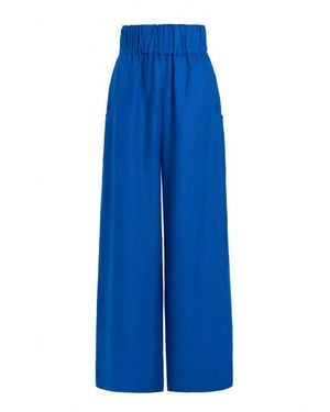 Bondi Born Universal Linen Pants - Blue