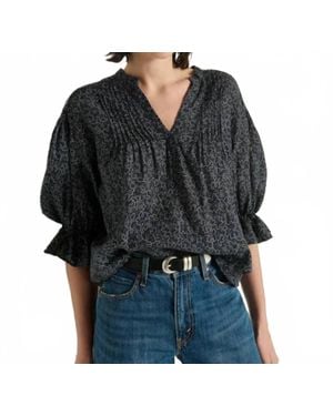 Nation Ltd La Scarlet Pintuck Top - Black