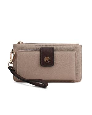 MKF Collection by Mia K Mkf Collection Olympe Vegan Leather Wristlet Wallet By Mia K - Brown