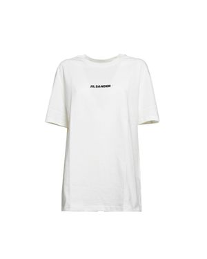 Jil Sander Logo Flag T-Shirt, Short Sleeves, 100% Cotton