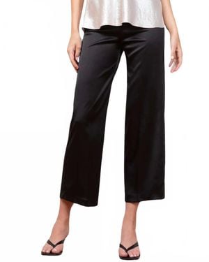 Avenue Montaigne Alex Pull On Wide Leg Pants - Black