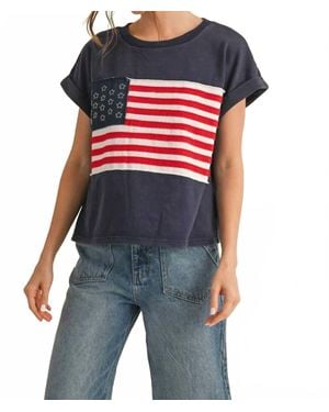 Jodifil Ross American Flag Tee - Blue
