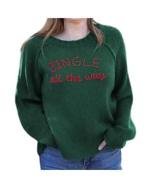 Wooden Ships Jingle Raglan Sweater - Green