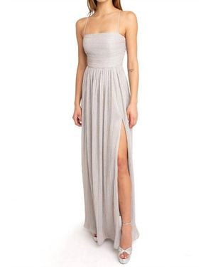 Black Halo Eartha Long Gown Dress - White