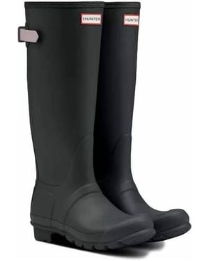 HUNTER Original Back Adjustable Rain Boots - Black