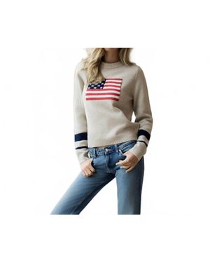 Lemon & Crew Harbor Knit Flag Sweater - Black