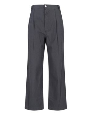 Low Classic Mid-Rise Tailored Pants - Gray