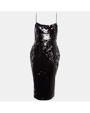 Alex Perry Sequin Sleeveless Dress - Black