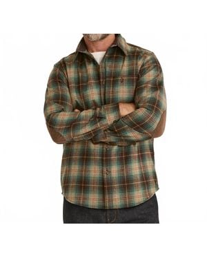 Pendleton Plaid Elbow-Patch Trail Shirt - Green