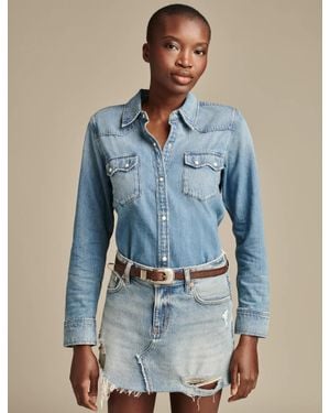 Lucky Brand Denim Western Shirt - Blue