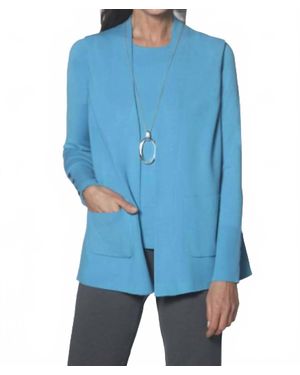 J'Envie/Eli Slit Pocket Vest - Blue