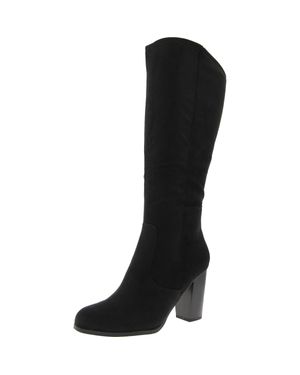 Style & Co. Addyy Block Heel Manmade Knee-High Boots - Black