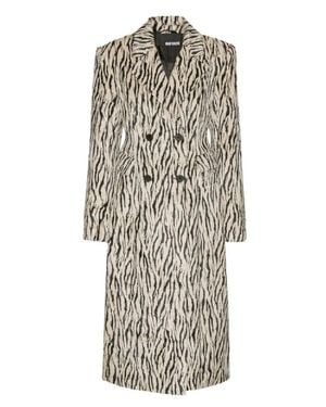 ROTATE BIRGER CHRISTENSEN Printed Faux Fur Coat - White