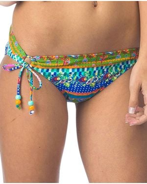 Hobie Adjustable Side Tie Hipster Bikini Bottom - Blue