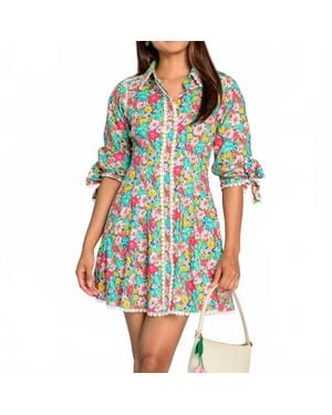 Elizabeth James The Label Cameron Print Dress - Blue