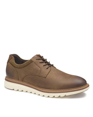 Johnston & Murphy Ralston Plain Toe Lace-Up Oxford Shoe - Brown