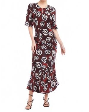 Fifteen Twenty Stila Midi Dress - Red