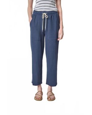 Lilla P Textured Terry Pant - Blue