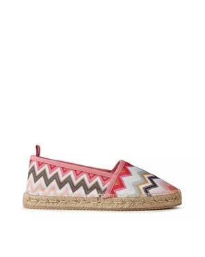 Missoni Elle Wave Zig Zag Espadrilles - Pink