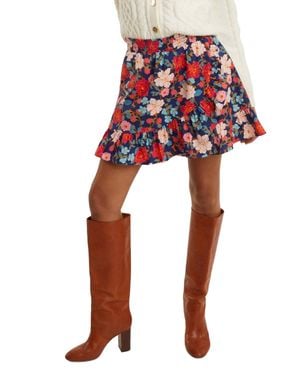 Draper James Ruffle Wrap Skirt - Red