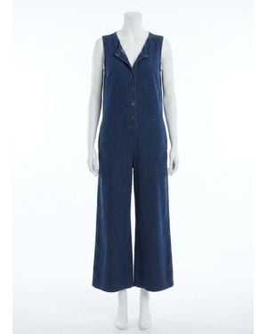 Z Supply Fiona Jersey Denim Jumpsuit - Blue