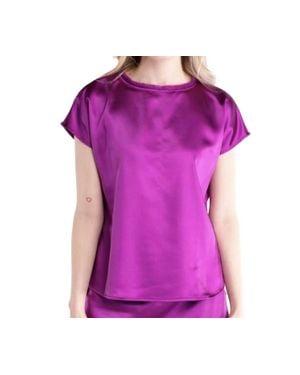 S'Edge Astor Cap Sleeves Top - Purple