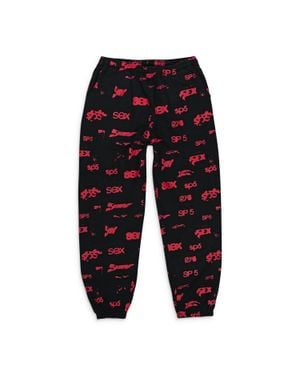 Sp5der All Over Print, Jogger & Sweatpants - Blue