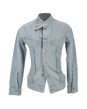 Victoria Beckham Sculptural Denim Jacket - Blue