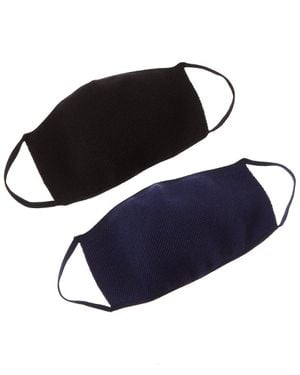 Hannah Rose Set Of 2 Cashmere-Blend Face Masks - Blue