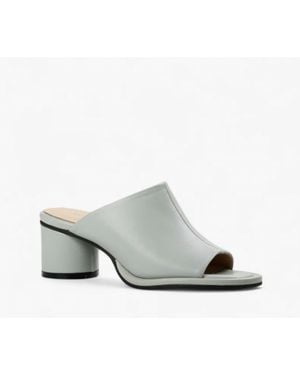 All Black Cover Up Mules - White