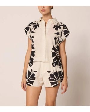 Cleobella Selene Printed Blouse - Natural