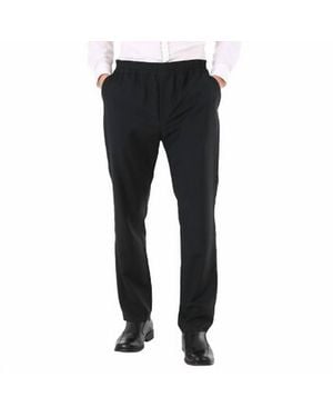 Ferragamo Drawstring Wool Mohair Pants - Black