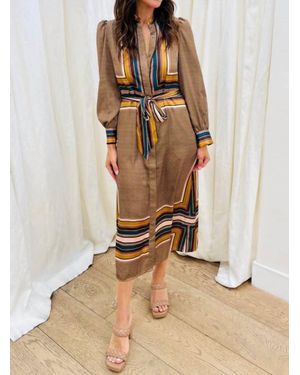 MISA Los Angles Nancy Midi Dress - Natural