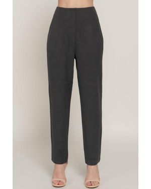 TRUEDAMES High Waist Pintuck Detail Long Pants - Black