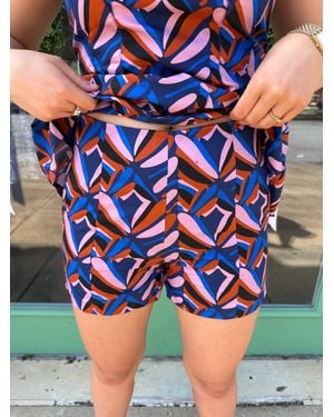 Sincerely Ours Tabitha Tile Shorts - Blue