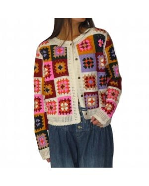 Apricot The Patchwork Party Cardigan - Red