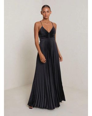 TRUEDAMES Pleated Tie-Strap Slip Dress - White
