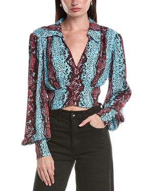 AFRM Lauretta Woven Top - Blue