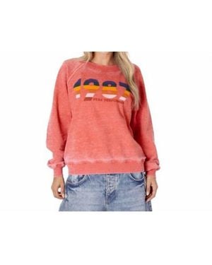 Prince Peter 1987 Peak Performer Burnout Sweater - Red
