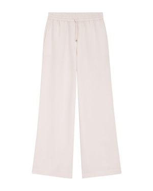 BOSS Relaxed Fit Drawstring Wide-Leg Pants - White