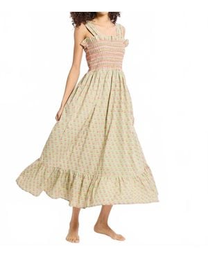 MILLE Garden Midi Dress - Natural