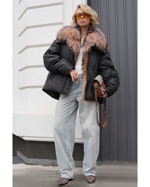 Alaska® Outerwear Milano Genuine Fur Down Fill Parka - Gray