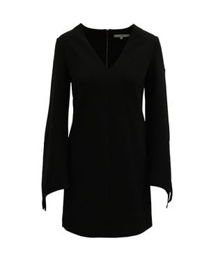 Tibi V-Neck Long Sleeve Dress - Black